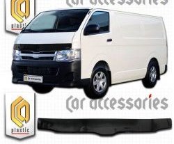 Дефлектор капота CA Plastic (левый руль, широкая кабина) Toyota Hiace H200 минивэн (Япония) дорестайлинг  (2004-2007)