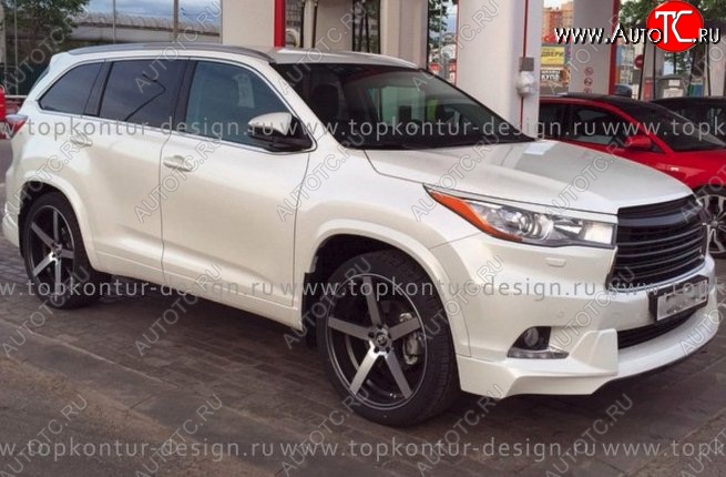 12 999 р. Комплект накладок на колёсные арки TopKontur Design  Toyota Highlander  XU50 (2013-2017) дорестайлинг  с доставкой в г. Екатеринбург