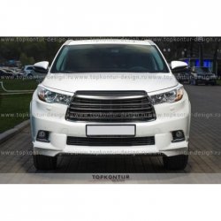 2 199 р. Реснички на фары TopKontur Design Toyota Highlander XU50 дорестайлинг (2013-2017) (Неокрашенные)  с доставкой в г. Екатеринбург. Увеличить фотографию 2