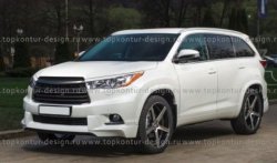 2 199 р. Реснички на фары TopKontur Design Toyota Highlander XU50 дорестайлинг (2013-2017) (Неокрашенные)  с доставкой в г. Екатеринбург. Увеличить фотографию 3