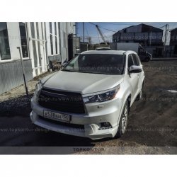 2 199 р. Реснички на фары TopKontur Design Toyota Highlander XU50 дорестайлинг (2013-2017) (Неокрашенные)  с доставкой в г. Екатеринбург. Увеличить фотографию 5