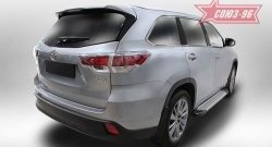 9 089 р. Пороги из алюминиевого профиля Souz-96 Toyota Highlander XU50 дорестайлинг (2013-2017)  с доставкой в г. Екатеринбург. Увеличить фотографию 2