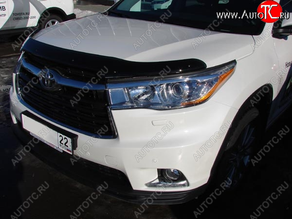 3 169 р. Дефлектор капота SIM  Toyota Highlander  XU50 (2013-2017) дорестайлинг  с доставкой в г. Екатеринбург