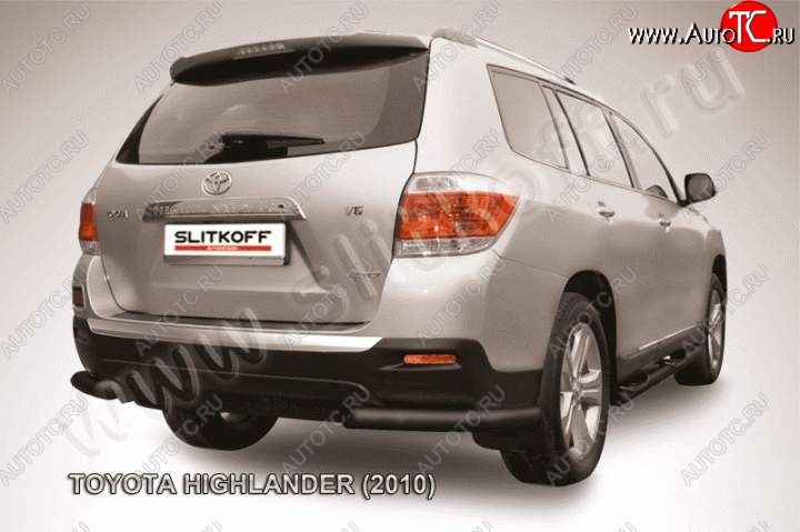 10 999 р. Уголки d57 Toyota Highlander XU40 рестайлинг (2010-2013) (Цвет: серебристый)  с доставкой в г. Екатеринбург