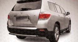 12 799 р. Защита заднего бампера из трубы диаметром 57 мм Slitkoff  Toyota Highlander  XU40 (2010-2013) рестайлинг (Цвет: нержавеющая полированная сталь)  с доставкой в г. Екатеринбург. Увеличить фотографию 1