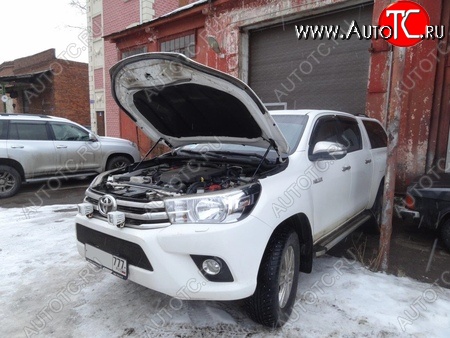 2 499 р. Упоры капота Russtal Toyota Hilux AN120 дорестайлинг (2016-2020)  с доставкой в г. Екатеринбург