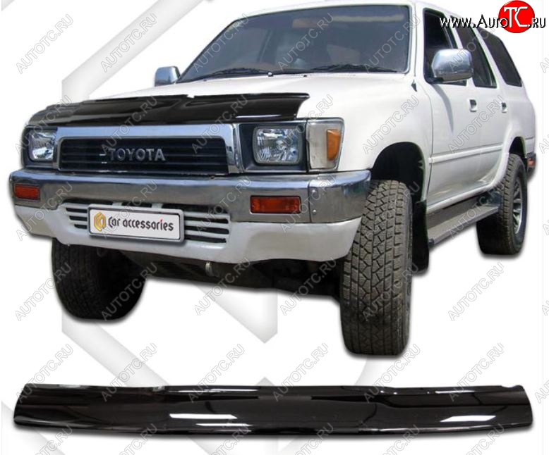 1 759 р. Дефлектор капота CA-Plastiс  Toyota Hilux Surf  N120,N130 (1989-1991) 5 дв. дорестайлинг (Classic черный, Без надписи)  с доставкой в г. Екатеринбург