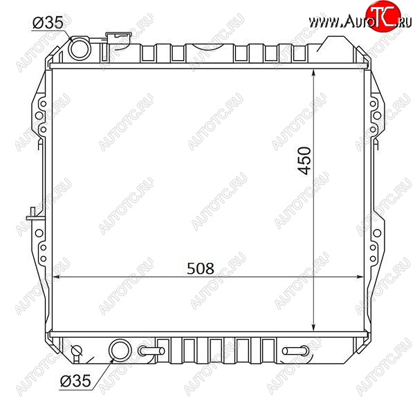 11 649 р. Радиатор двигателя SAT Toyota Hilux Surf N120,N130 5 дв. дорестайлинг (1989-1991)  с доставкой в г. Екатеринбург