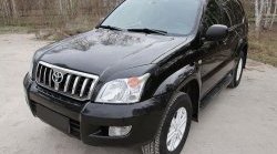 1 249 р. Реснички RA на фары Toyota Land Cruiser Prado J120 (2002-2009) (Неокрашенные)  с доставкой в г. Екатеринбург. Увеличить фотографию 2