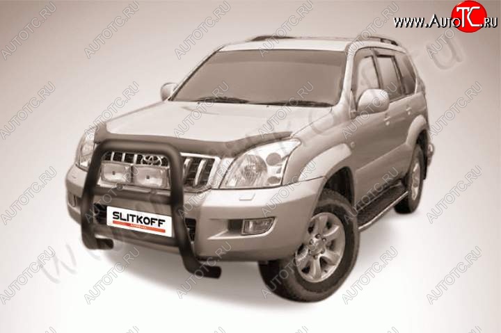 22 999 р. Кенгурятник d76 высокий Toyota Land Cruiser Prado J120 (2002-2009) (Цвет: серебристый)  с доставкой в г. Екатеринбург