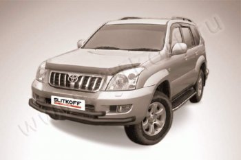 Защита переднего бампер Slitkoff Toyota (Тойота) Land Cruiser Prado (Лэнд)  J120 (2002-2009) J120