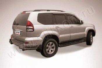 Уголки d76+d42 двойные Slitkoff (сталь окрашенная) Toyota Land Cruiser Prado J120 (2002-2009)