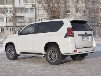 17 699 р. Защита заднего бампера (Ø63 мм, нержавейка) SLITKOFF Toyota Land Cruiser Prado J150 2-ой рестайлинг (2017-2020)  с доставкой в г. Екатеринбург. Увеличить фотографию 3