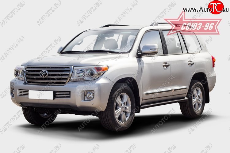 9 499 р. Декоративный элемент воздухозаборника Souz-96 (d16) Toyota Land Cruiser 200 1-ый рестайлинг (2012-2015)  с доставкой в г. Екатеринбург