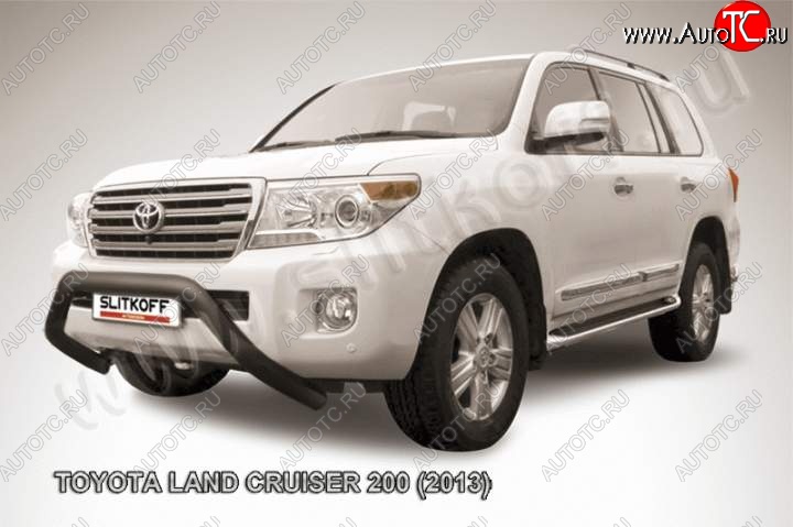 22 999 р. Кенгурятник d76 низкий широкий мини Toyota Land Cruiser 200 1-ый рестайлинг (2012-2015) (Цвет: серебристый)  с доставкой в г. Екатеринбург