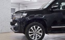 26 499 р. Защита переднего бампера (Ø63 мм с надписью, нержавейка) SLITKOFF Toyota Land Cruiser 200 2-ой рестайлинг (2015-2021)  с доставкой в г. Екатеринбург. Увеличить фотографию 4