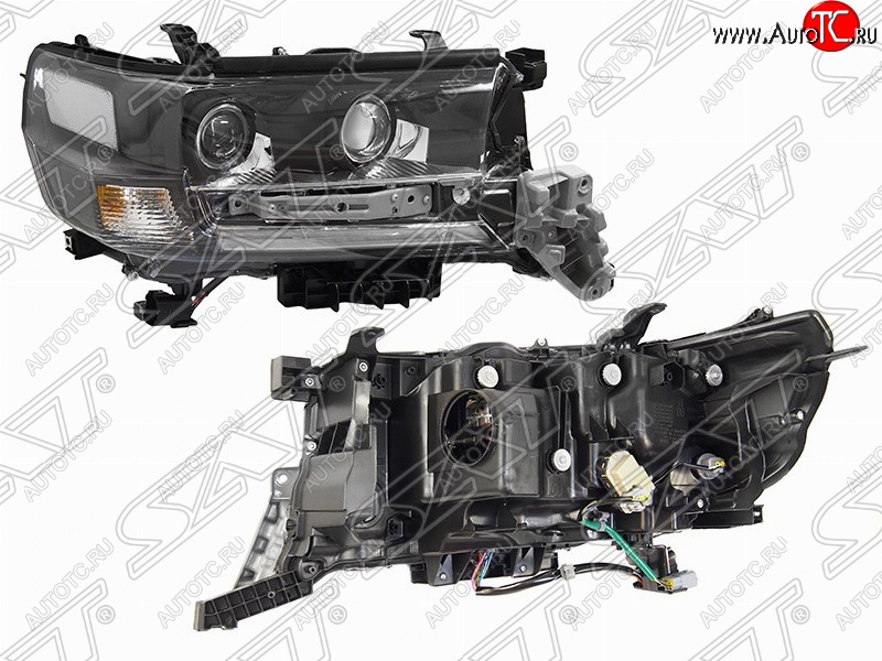 20 999 р. Правая фара передняя SAT LED EXECUTIVE BLACK/WHITE Toyota Land Cruiser 200 2-ой рестайлинг (2015-2021)  с доставкой в г. Екатеринбург