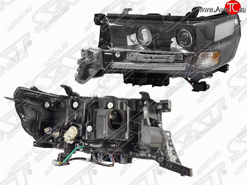 20 999 р. Левая фара передняя SAT LED EXECUTIVE BLACK/WHITE Toyota Land Cruiser 200 2-ой рестайлинг (2015-2021)  с доставкой в г. Екатеринбург