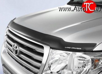 3 089 р. Дефлектор капота NovLine (с логотипом)  Toyota Land Cruiser  200 (2007-2012) дорестайлинг  с доставкой в г. Екатеринбург