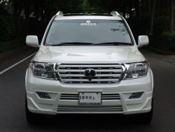 11 949 р. Накладка на передний бампер BRANEW Toyota Land Cruiser 200 дорестайлинг (2007-2012) (Неокрашенная)  с доставкой в г. Екатеринбург. Увеличить фотографию 3