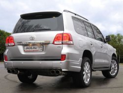 14 099 р. Накладка на задний бампер Jaos Toyota Land Cruiser 200 дорестайлинг (2007-2012) (Неокрашенная)  с доставкой в г. Екатеринбург. Увеличить фотографию 2