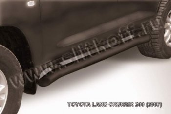 13 199 р. Защита порогов Slitkoff Toyota Land Cruiser 200 дорестайлинг (2007-2012) (Цвет: серебристый)  с доставкой в г. Екатеринбург. Увеличить фотографию 1