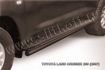 13 349 р. Защита штатного порога d57  Toyota Land Cruiser  200 (2007-2012) дорестайлинг (Цвет: серебристый)  с доставкой в г. Екатеринбург. Увеличить фотографию 1