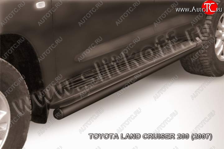 13 349 р. Защита штатного порога d57  Toyota Land Cruiser  200 (2007-2012) дорестайлинг (Цвет: серебристый)  с доставкой в г. Екатеринбург