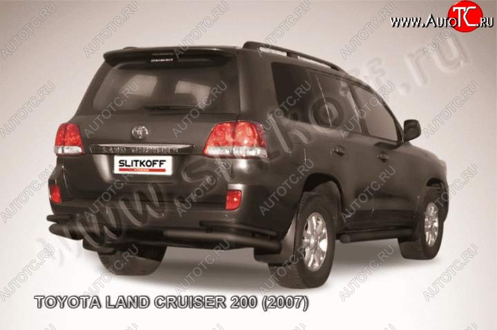 10 399 р. Уголки d76+d42 двойные Toyota Land Cruiser 200 дорестайлинг (2007-2012) (Цвет: серебристый)  с доставкой в г. Екатеринбург