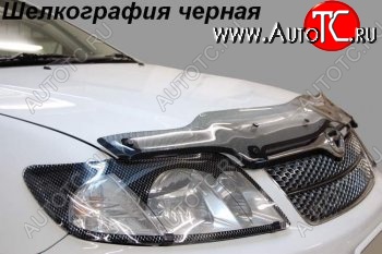 2 299 р. Защита фар CA-Plastic  Toyota Land Cruiser  200 (2007-2012) дорестайлинг (Шелкография черная)  с доставкой в г. Екатеринбург