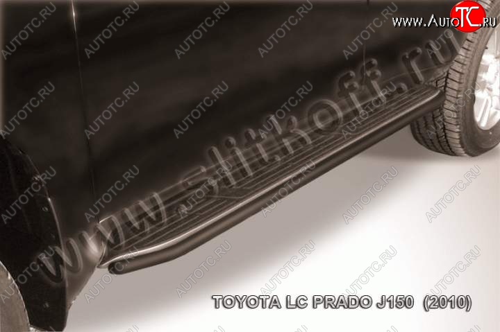 10 399 р. Защита штатного порога d42 Slitkoff Toyota Land Cruiser Prado J150 дорестайлинг (2009-2013) (Цвет: серебристый)  с доставкой в г. Екатеринбург