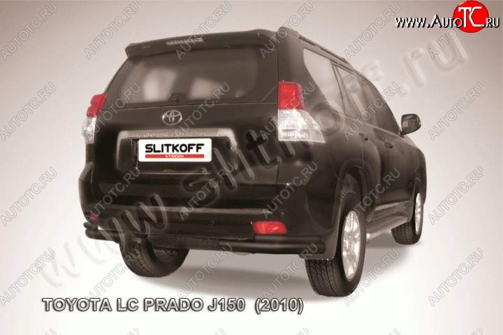 12 699 р. Уголки d76+d42 двойные Toyota Land Cruiser Prado J150 дорестайлинг (2009-2013) (Цвет: серебристый)  с доставкой в г. Екатеринбург