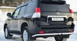 21 699 р. Одинарная защита заднего бампера из трубы диаметром 63 мм SLITKOFF Toyota Land Cruiser Prado J150 дорестайлинг (2009-2013)  с доставкой в г. Екатеринбург. Увеличить фотографию 4