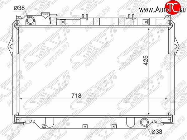 11 699 р. Радиатор двигателя SAT  Toyota Land Cruiser  80 (1989-1997)  с доставкой в г. Екатеринбург