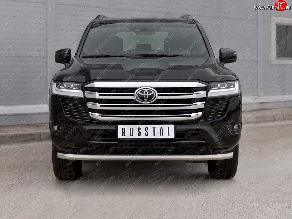 13 999 р. Защита переднего бампера (Ø63 мм, нержавейка) Russtal Toyota Land Cruiser J300 дорестайлинг (2021-2024)  с доставкой в г. Екатеринбург