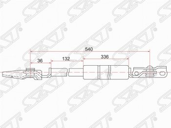 Правый газовый упор крышки багажника SAT Toyota (Тойота) Nadia (Надя)  XN10 (1998-2003) XN10 дорестайлинг, рестайлинг минивэн