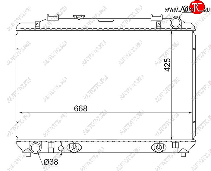 8 249 р. Радиатор двигателя SAT Toyota Noah 1 дорестайлинг (2001-2004)  с доставкой в г. Екатеринбург