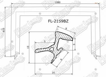 2 299 р. Молдинг лобового стекла FlexLine Toyota Vitz XP10 хэтчбэк 5 дв. (1998-2001)  с доставкой в г. Екатеринбург. Увеличить фотографию 1