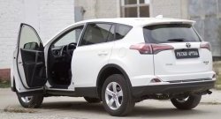 1 579 р. Накладки на порожки автомобиля RA  Toyota RAV4  XA40 (2015-2019) 5 дв. рестайлинг (Комплект (4 шт.))  с доставкой в г. Екатеринбург. Увеличить фотографию 2