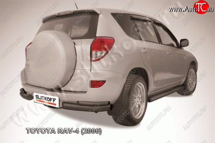 6 399 р. Уголки d76+d42 двойные Toyota RAV4 XA305 5 дв. дорестайлинг (2005-2009) (Цвет: серебристый)  с доставкой в г. Екатеринбург