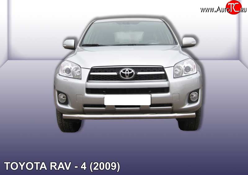 13 499 р. Одинарная защита переднего бампера диаметром 76 мм Slitkoff Toyota RAV4 XA30 5 дв. 1-ый рестайлинг (2008-2010) (Цвет: нержавеющая полированная сталь)  с доставкой в г. Екатеринбург