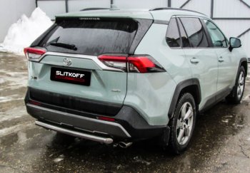 Защита заднего бампера Slitkoff (d57) Toyota (Тойота) RAV4 (рав)  XA50 (2018-2024) XA50 5 дв. дорестайлинг