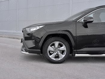 12 999 р. Защита переднего бампера (Ø63 мм, нержавейка) Russtal Toyota RAV4 XA50 5 дв. дорестайлинг (2018-2024)  с доставкой в г. Екатеринбург. Увеличить фотографию 4