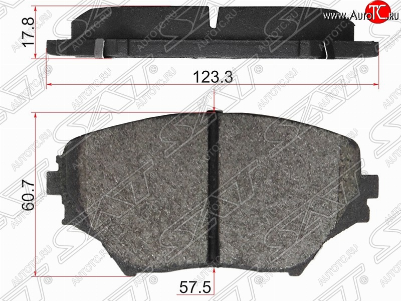 1 299 р. Колодки тормозные (передние) SAT  Toyota RAV4  CA20 (2000-2003) 3 дв. дорестайлинг, 5 дв. дорестайлинг  с доставкой в г. Екатеринбург