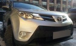 1 469 р. Нижняя сетка (для комплектации Стандарт) на бампер Russtal (черная)  Toyota RAV4  XA40 (2012-2015) 5 дв. дорестайлинг  с доставкой в г. Екатеринбург. Увеличить фотографию 1