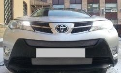 1 539 р. Сетка верхнего воздухозаборника переднего бампера Russtal  Toyota RAV4  XA40 (2012-2015) 5 дв. дорестайлинг (хром)  с доставкой в г. Екатеринбург. Увеличить фотографию 2