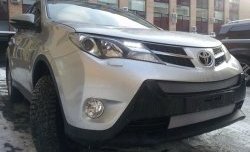 1 539 р. Сетка верхнего воздухозаборника переднего бампера Russtal  Toyota RAV4  XA40 (2012-2015) 5 дв. дорестайлинг (хром)  с доставкой в г. Екатеринбург. Увеличить фотографию 1