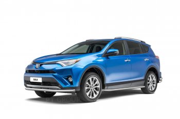 22 139 р. Защита переднего бампера одинарная из трубы d63 мм Petroil Tuning  Toyota RAV4  XA40 (2015-2019) 5 дв. рестайлинг (Нержавеющая полированная сталь)  с доставкой в г. Екатеринбург. Увеличить фотографию 2