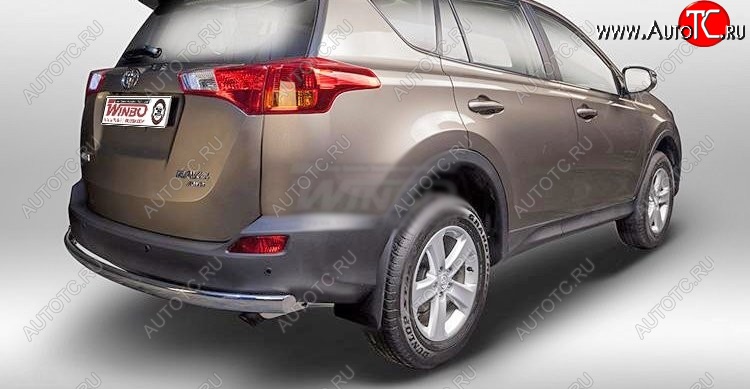 12 349 р. Защита заднего бампера WINBO (Ø76 мм, нержавейка)  Toyota RAV4  XA40 (2012-2015) 5 дв. дорестайлинг  с доставкой в г. Екатеринбург