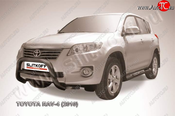 23 549 р. Кенгурятник d76 низкий Toyota RAV4 XA30 5 дв. удлиненный 2-ой рестайлинг (2010-2013) (Цвет: серебристый)  с доставкой в г. Екатеринбург